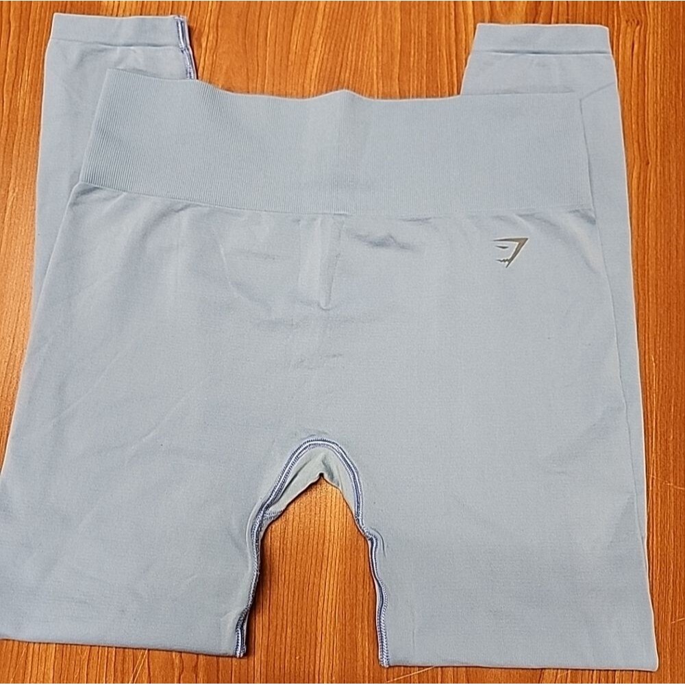 Gymshark Vital Seamless Leggings Womens Blue Compression Athletic Gym Sz M